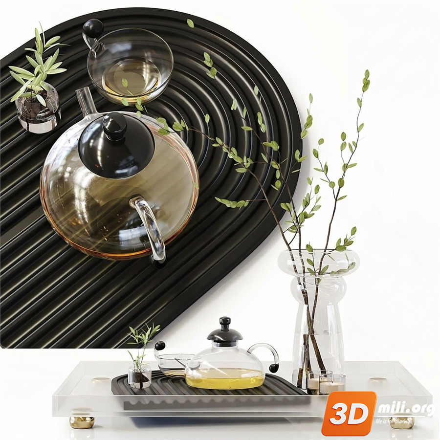 Tea Set 3D Model